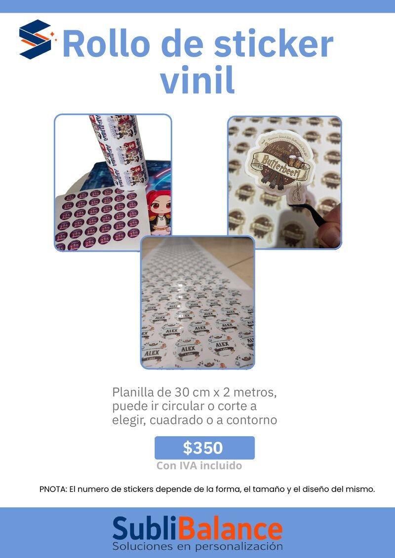 Rollo de sticker vinil
